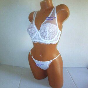 38DDD/XL VICTORIA SECRET Dream Angels Unlined Plunge Bra Set String Bikini Panty